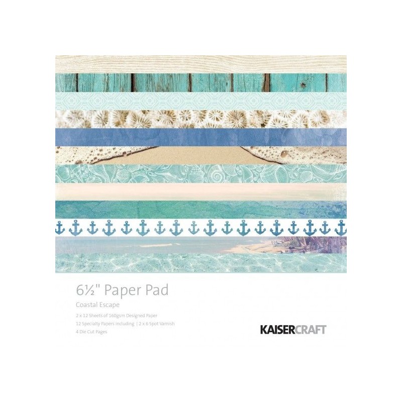 Kaisercraft paper pad coastal escape 16,5x16,5cm