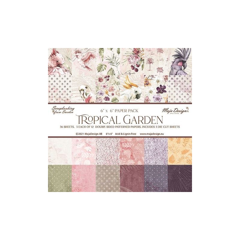 Maja Design Paper pad 6"x6" "Tropical Garden" Collection