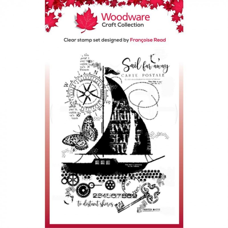Woodware Clear stamp "Sail Away" A6 FRS837