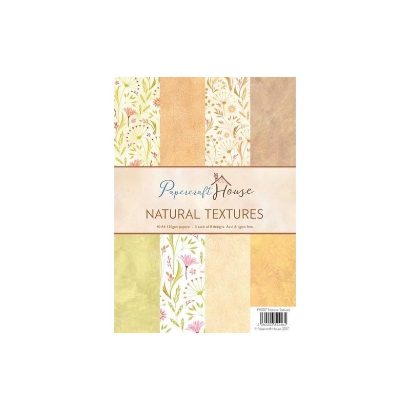 Wild Rose Studio‘s A4 Paper Pack Stripes and Natural Textures 40 VL