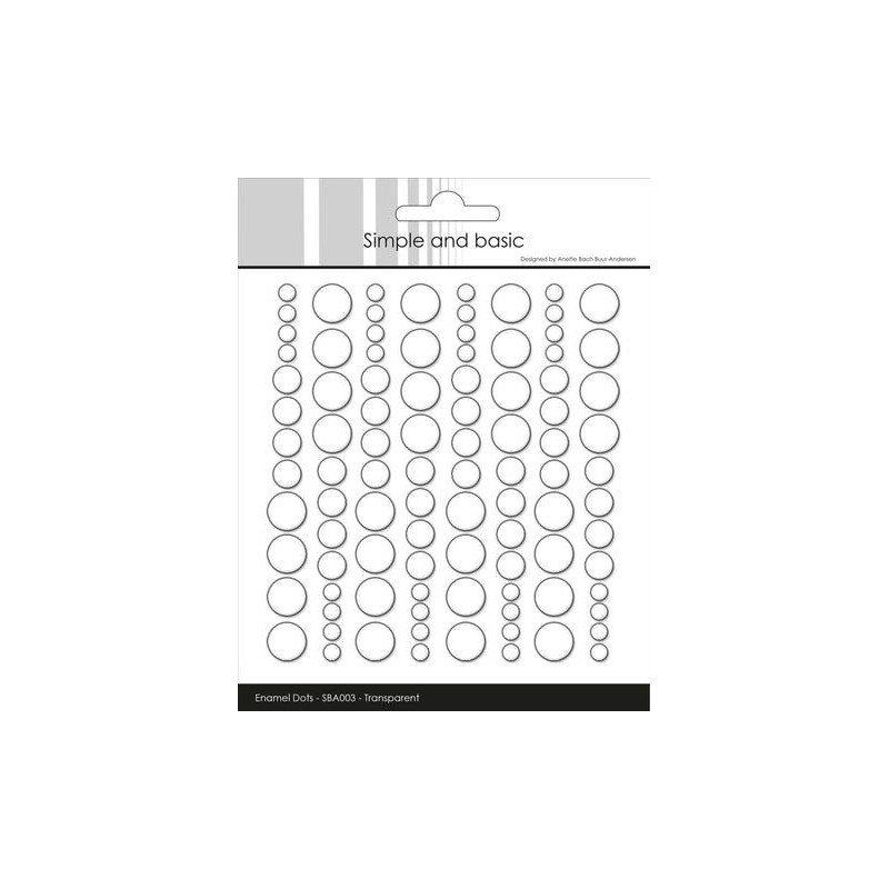 Simple and Basic Enamel Dots "Clear Water (Transparent) (96 pcs)"