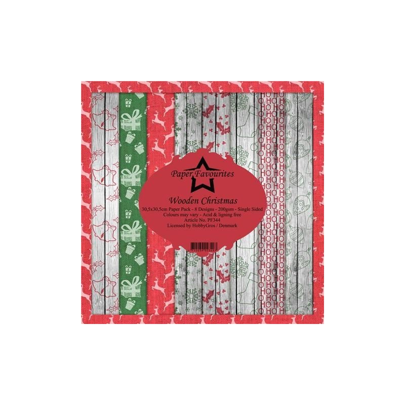 Paper Favourites Paper Pack 12x12 "Wooden Christmas"