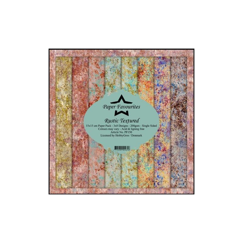 Paper Favourites Pack 15x15 cm "Rustic Textured"