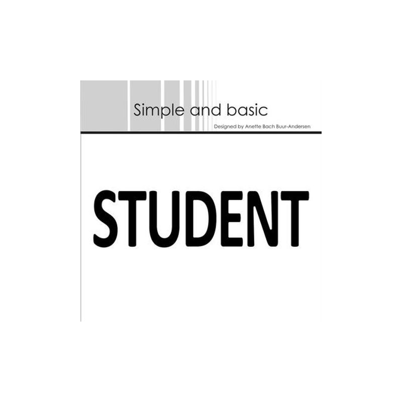 Simple and Basic die Text Plate - Student"