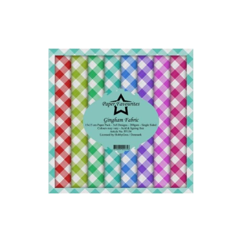 Paper Favourites Pack 15x15 cm "Gingham Fabric"