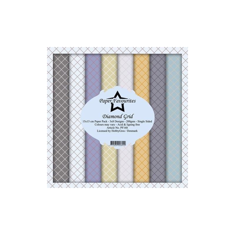 Paper Favourites Pack 15x15 cm "Diamond Grid"