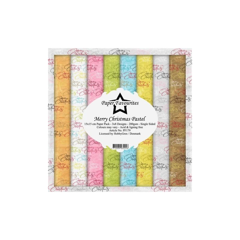 Paper Favourites Pack 15x15 cm "Merry Christmas Pastel "