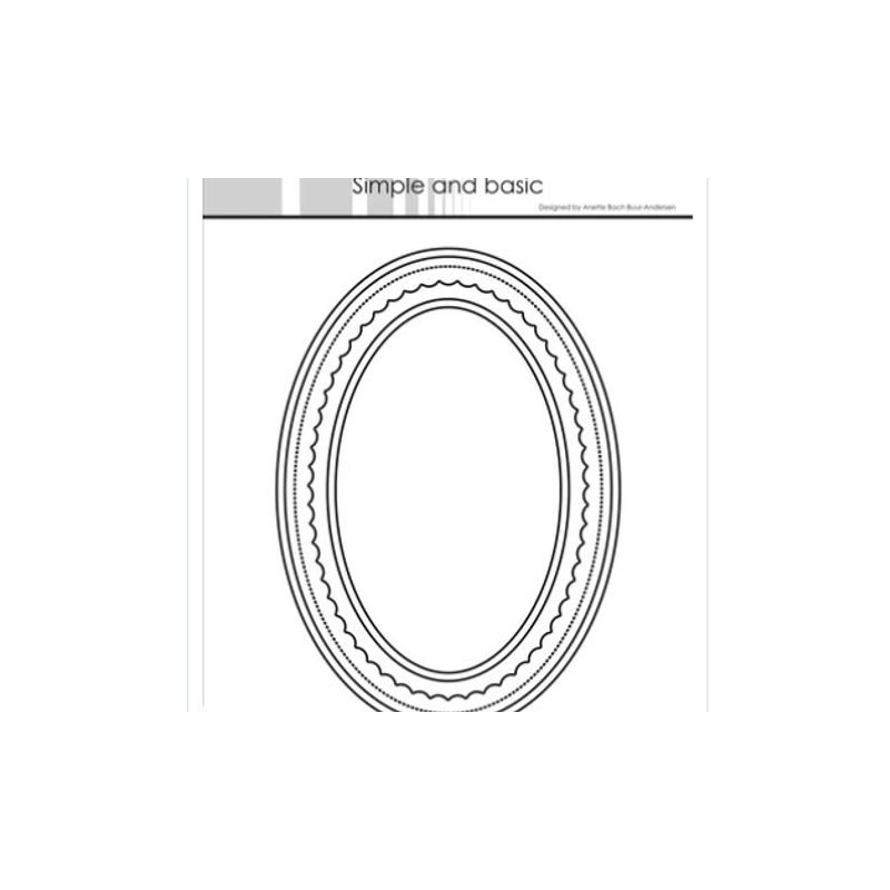 Simple and Basic die Card Base - Oval w/inlay"