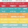 Piatek13 - Sticker sheet Happy Birthday 01  10,5x23 cm