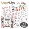 Scrapboys POP UP ej utstansade, double sided elements - Japanese Beauty  190gr 15,2x15,2cm