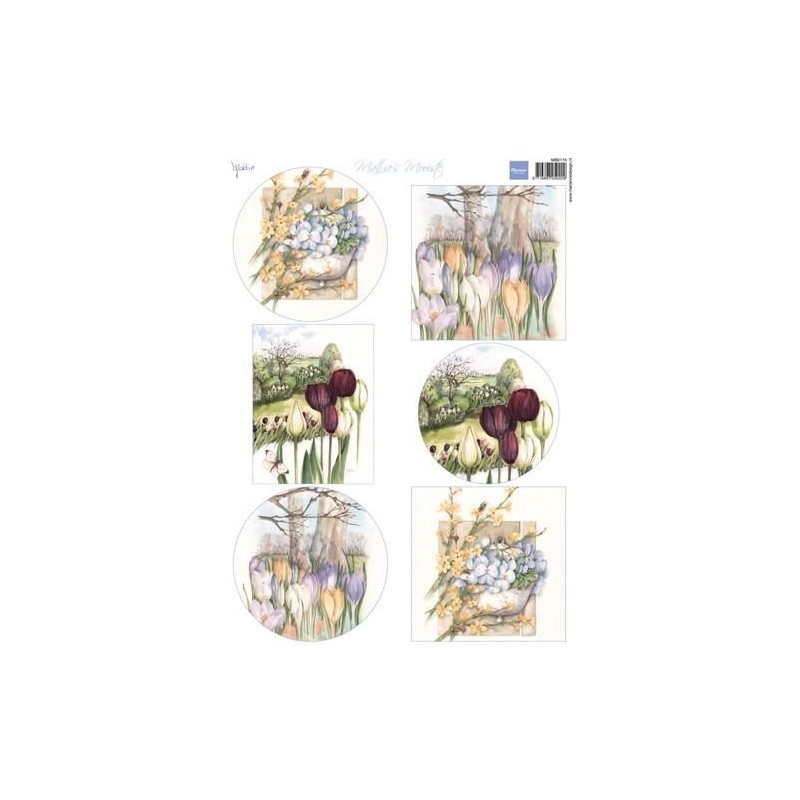 Marianne D Decoupage Mattie`s beautiful: Spring flowers A4