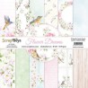 ScrapBoys Flower dreams paperpad 12 sh+cut out elements-DS  190gr 20,3x20,3cm