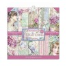 Stamperia Block 10 Sheets 20.3X20.3 (8"X8") Double Face "Hortensia"