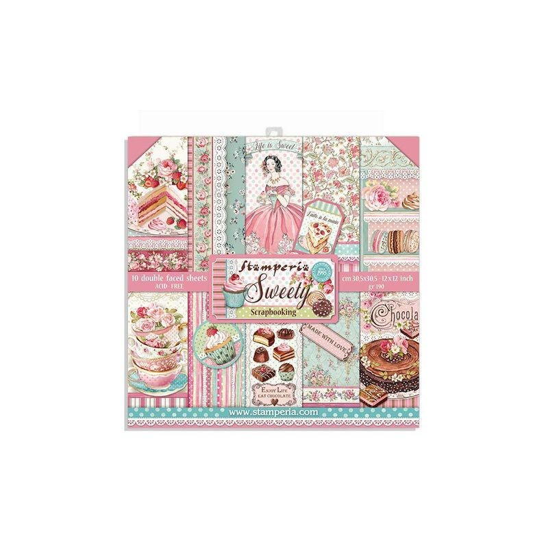 Stamperia Block 10 sheets 30.5x30.5 (12"x12") Double Face "Sweety"