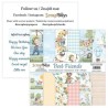 ScrapBoys Best Friends paperpad 24 vl+cut out elements-DZ  190gr 15,2x15,2cm
