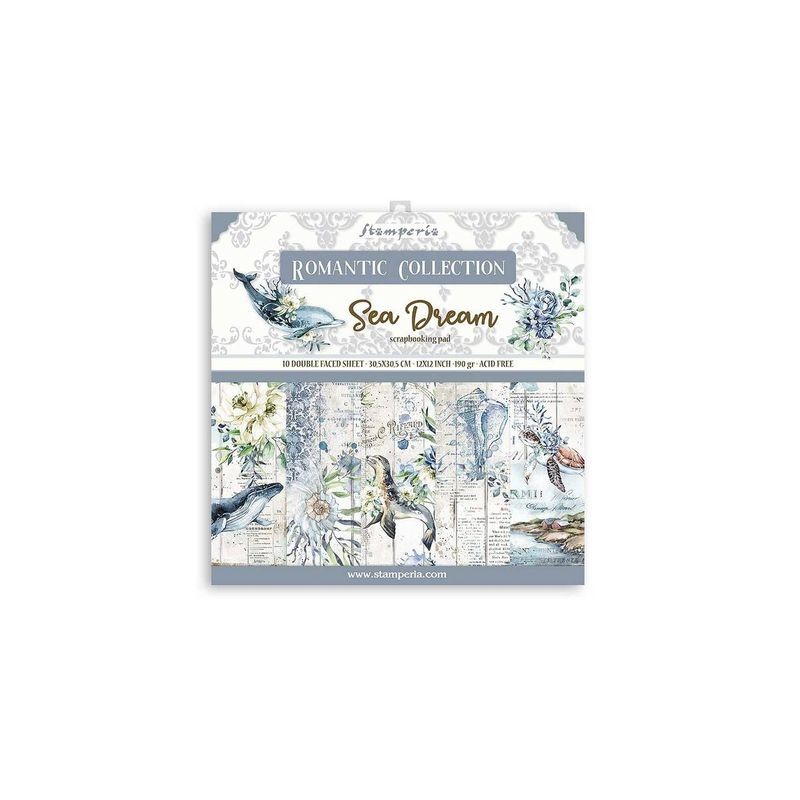 Stamperia Paper Pad 12X12 - Romantic Sea Dream