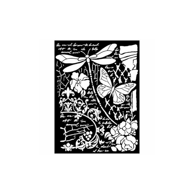 Stamperia Thick stencil cm. 20x25 Dragonfly KSTD030