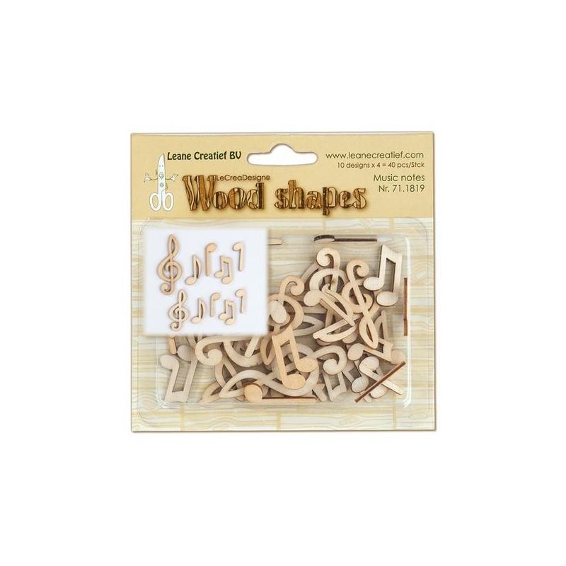 LeCrea - Wood shapes Musical notes