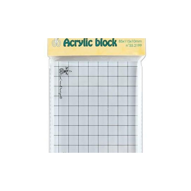 LeCrea - Acrylic clear stamp block 85x115x10mm
