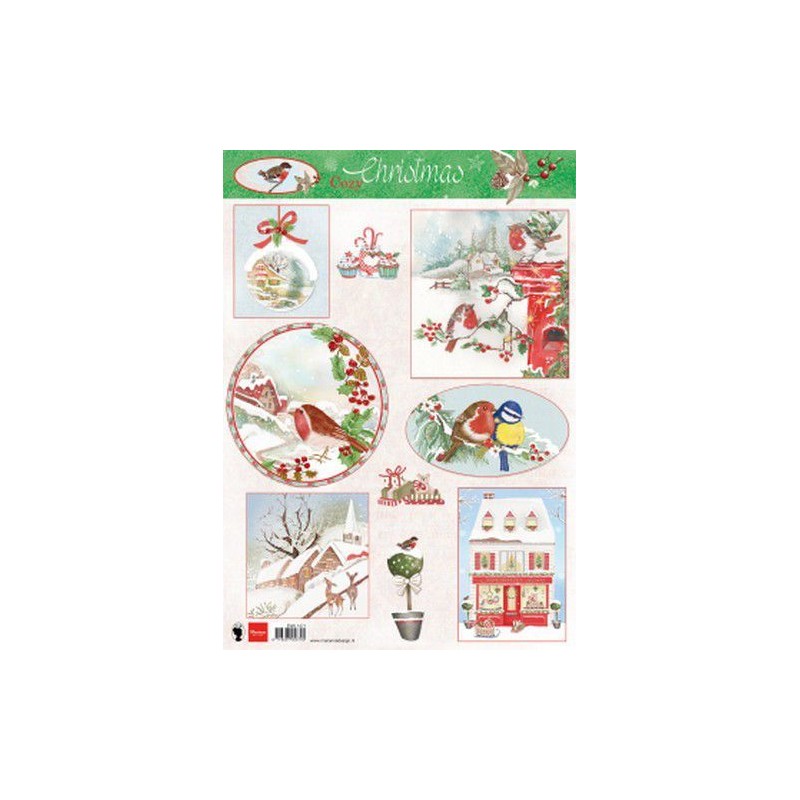 Marianne D Decoupage A4 Cozy Christmas  EWK1271