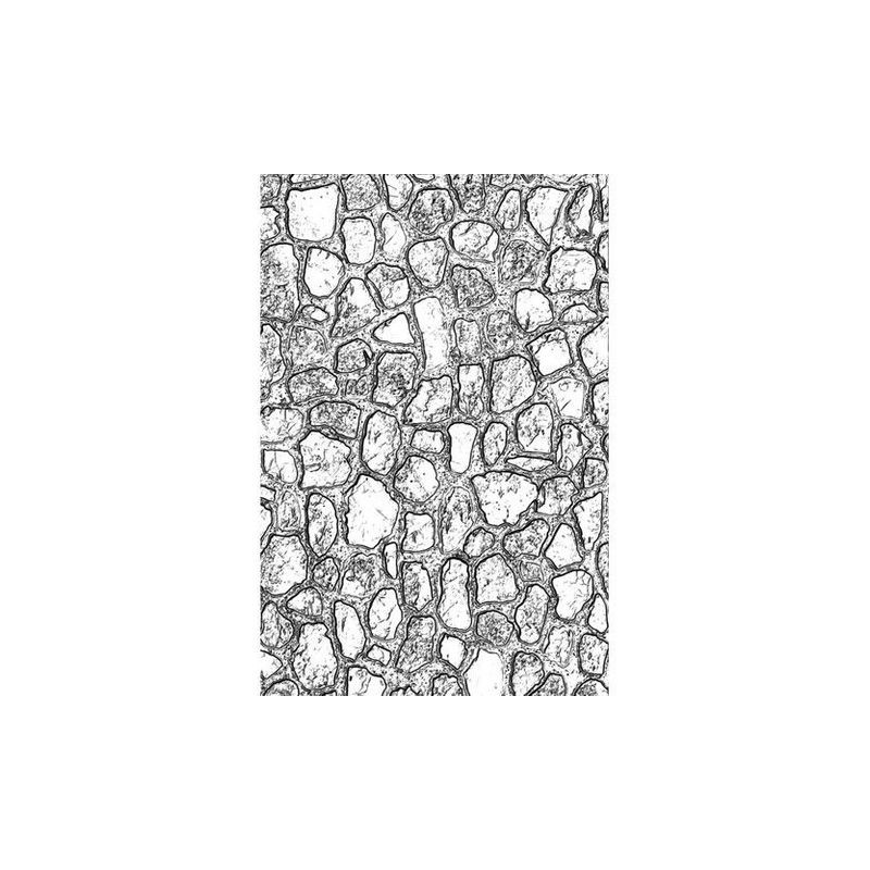 Sizzix 3-D Texture Fades Mini A7 Embossing Folder - Cobblestone  Tim Holtz