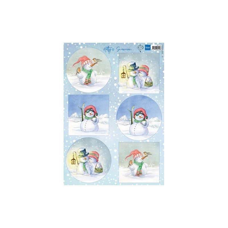 Marianne D Decoupage Hetty`s snowmen A4
