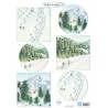 Marianne Design Vinter Skidbacke Klipp Ark A4  IT600