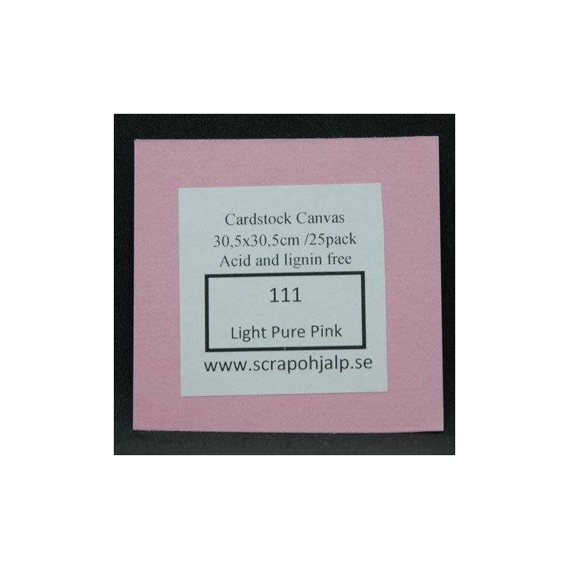 Scrap & Hjälp Cardstock Light Pure Pink 12"x12" 25 pack eller styckvis SoH111