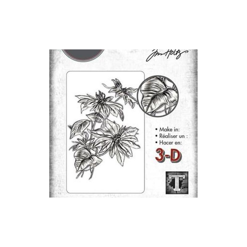 SIZZIX TIM HOLTZ 3D MINI A7 EMBOSSINGOLDER "Mini Poinsettia"