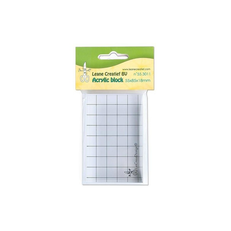 LeCrea - Acrylic clear stamp block 55x85mm - 18mm