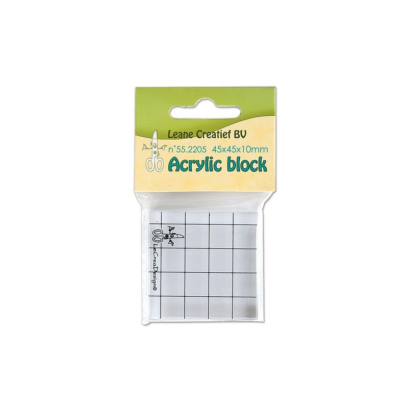 LeCrea - Acrylic clear stamp block 45x45x10mm