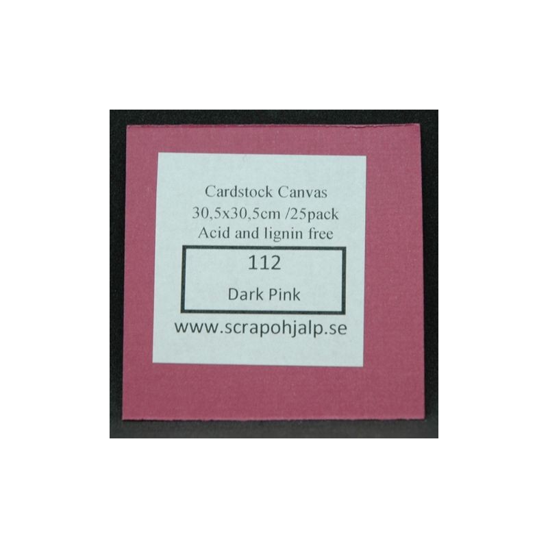 Scrap & Hjälp Cardstock Dark Pink 12"x12" 25 pack eller styckvis SoH112