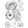 Creative Expressions  Pink ink Clear stamp A5 Midsummer owl