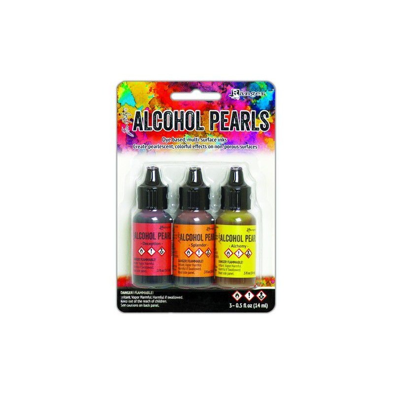 Ranger Alcohol Ink Pearls Kit 1 Deception, Splendor, Alchemy  Tim Holtz