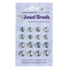 Leane Jewel Brads 8x8mm & 8x10mm - Crystal