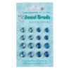 Leane Jewel Brads 8x8mm & 8x10mm - Dark & Light Blue