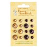 Leane Flower Foam Pearl Brads 16 st, 8mm & 6mm 72.4858