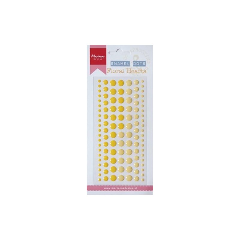 Marianne D Decoration 156 Enamel dots - Yellow
