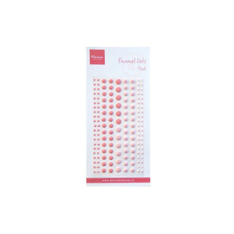 Marianne D Decoration 156 Enamel dots - Pink