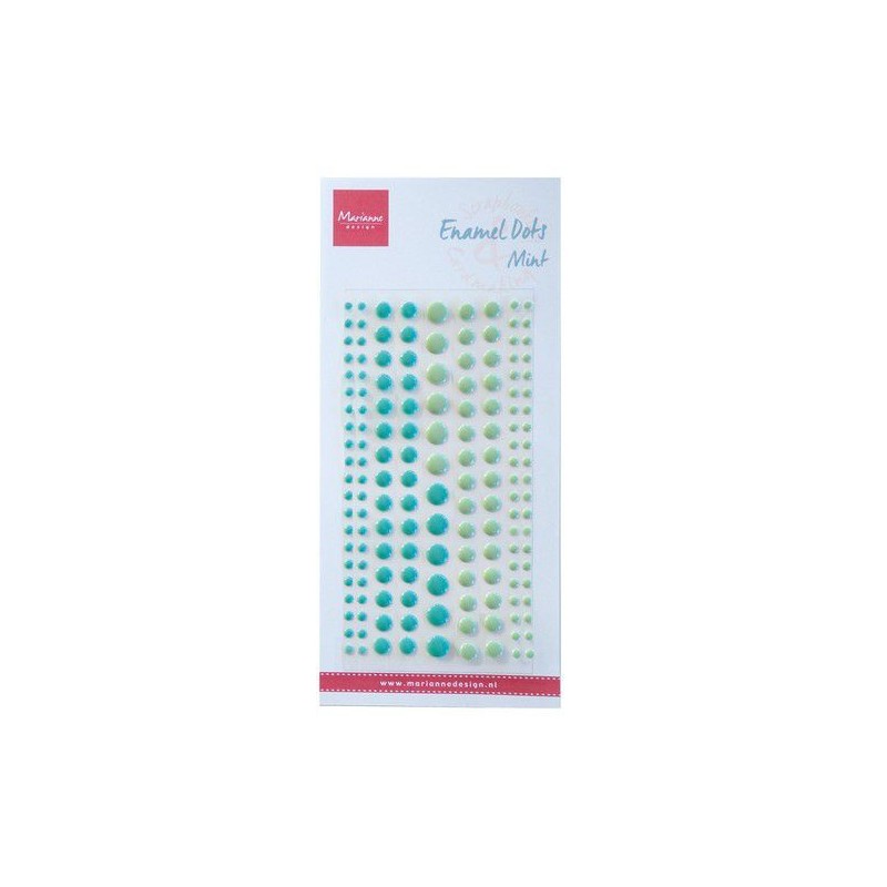 Marianne D Decoration 156 Enamel dots - Mint