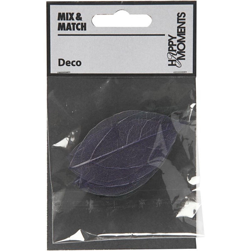 Skelettblad, L: 6-8 cm, 20st. Blå