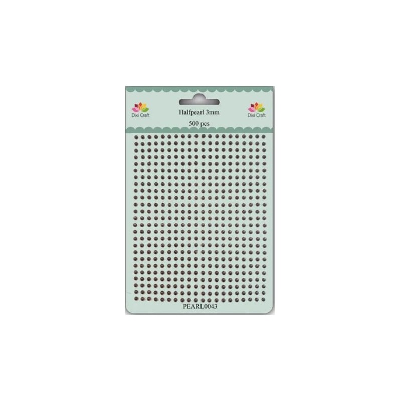 Dixi Craft Halfpearl 500 st/fp 3mm, Coffee Brown