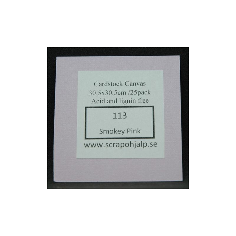 Scrap & Hjälp Cardstock Smokey Pink 12"x12" 25 pack eller styckvis SoH113