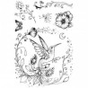 Creative Expressions  Pink ink Clear stamp A5 Tropical bird