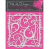 Creative Expressions  Pink ink stencil 8x8" tulip bloom