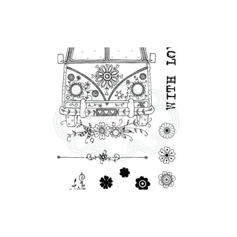 Creative Expressions Pink Ink  A6 Clear Stamp Campervan