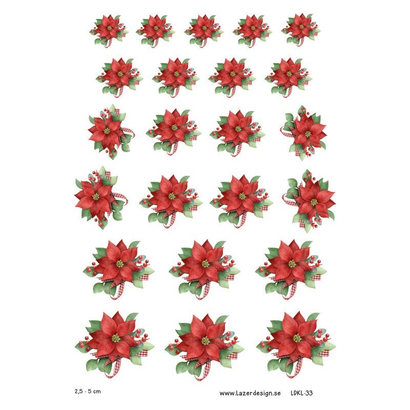 Lazer Design klippark A4 Julblommor