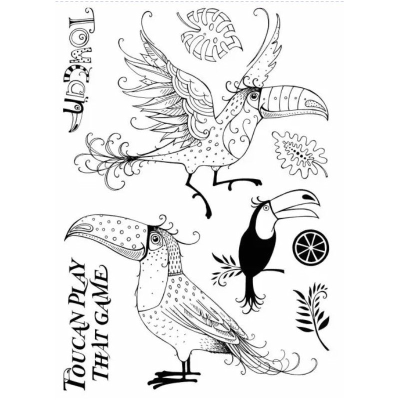 Creative Expressions Pink Ink  Designs Clear Stamp A5 Toucan