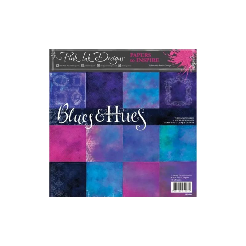 Creative Expressions Pink Ink  Paper pad 8x8 Blues & hues