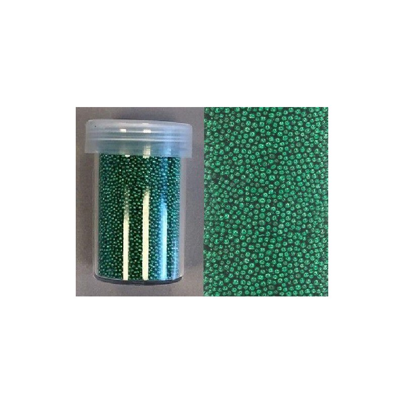 Mini pearls (holeless) Caviar Beads 0,8-1,0mm green 22 gram
